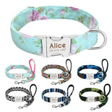 Personalized Dog Collar and Matching Leash Set