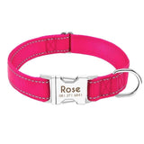Solid Reflective Personalized Dog Collar